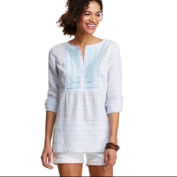 Vineyard Vines Tops - /Vineyard Vines/ cotton embroidered popover top
